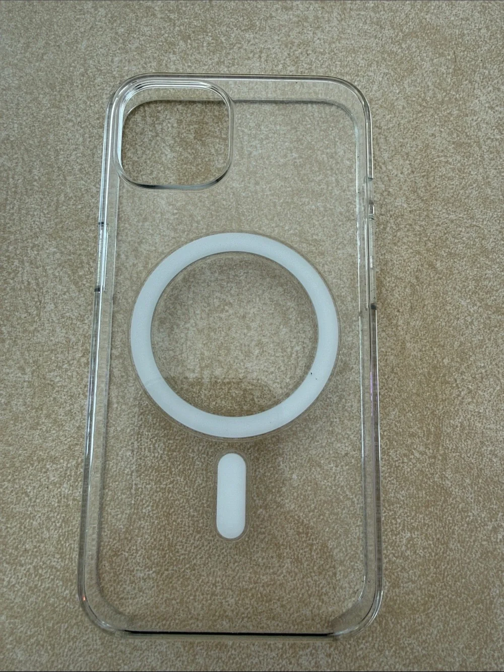 Apple Clear MagSafe-Compatible Phone Case with White Magnetic Ring Fits IPhone13